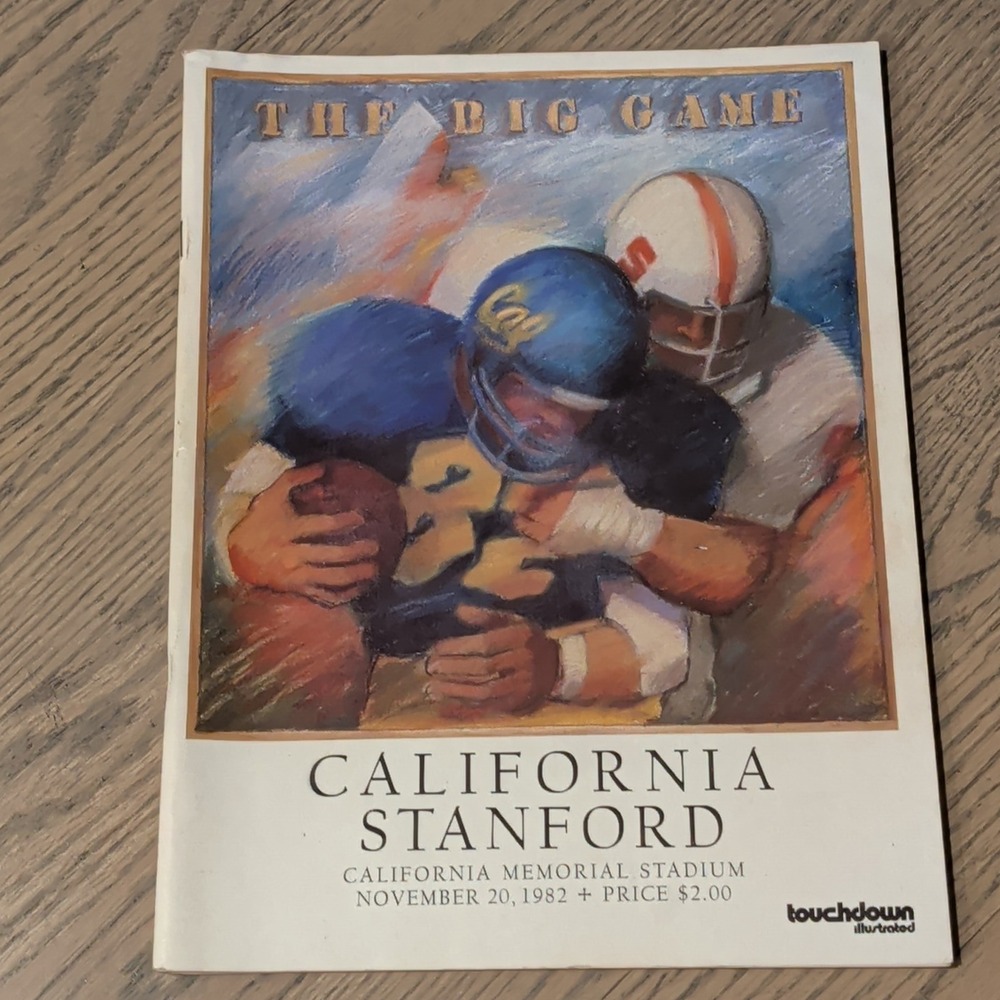 Vintage 1982 The Big Game Program Cal vs Stanford Football Memorial Stadium